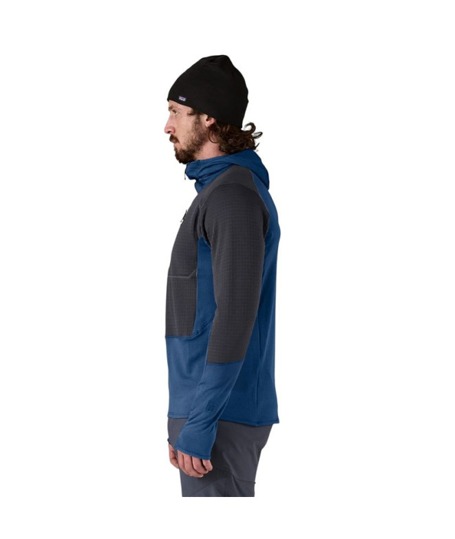 Moletom Patagonia R1 P/O Hoody Homem Clement Azul