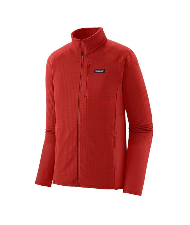 Veste Patagonia R1 Jkt Homme Amanita Rouge