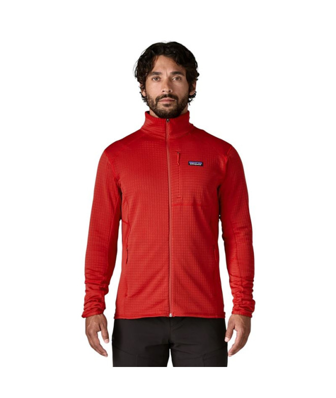 Veste Patagonia R1 Jkt Homme Amanita Rouge