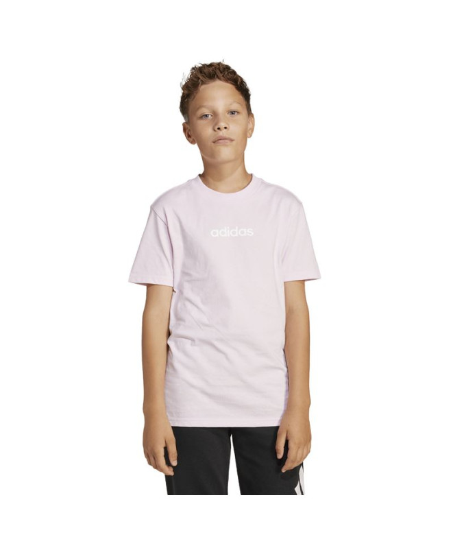 Camiseta adidas Lin 160 Infantil Rosa