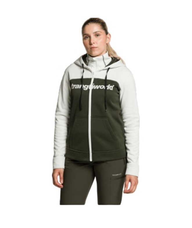 Veste Trangoworld Liena V02 Femme Vert Foncé/Crème