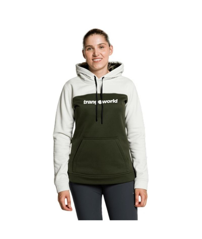 Sweat Trangoworld Poppi V02 Femme Vert Foncé/Crème