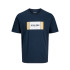 Camiseta Jack and Jones Jjhayato Ss Crew Neck Sky Captain Homem