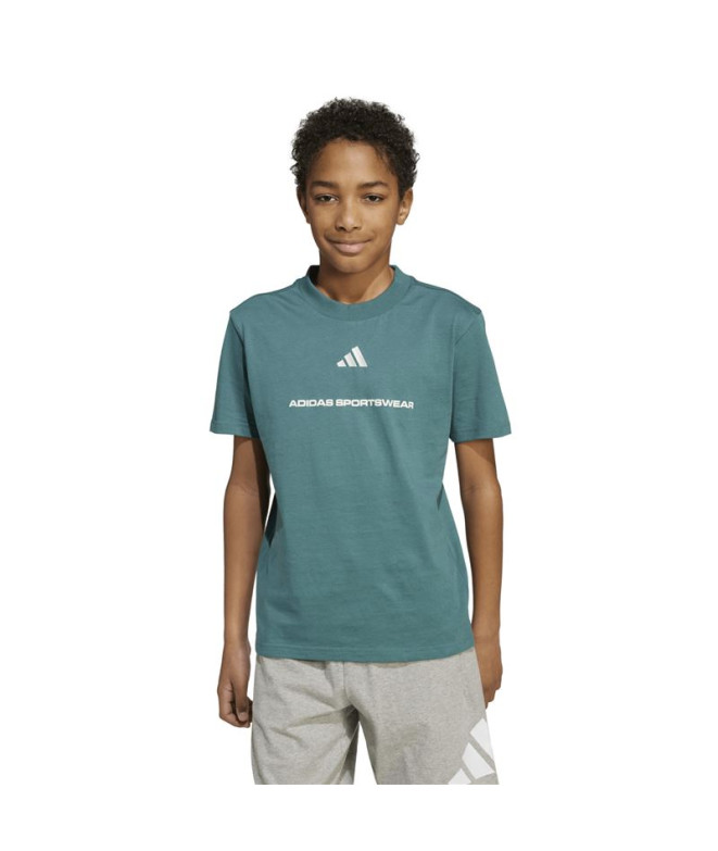 T-shirt adidas Sj Enfant Bleu