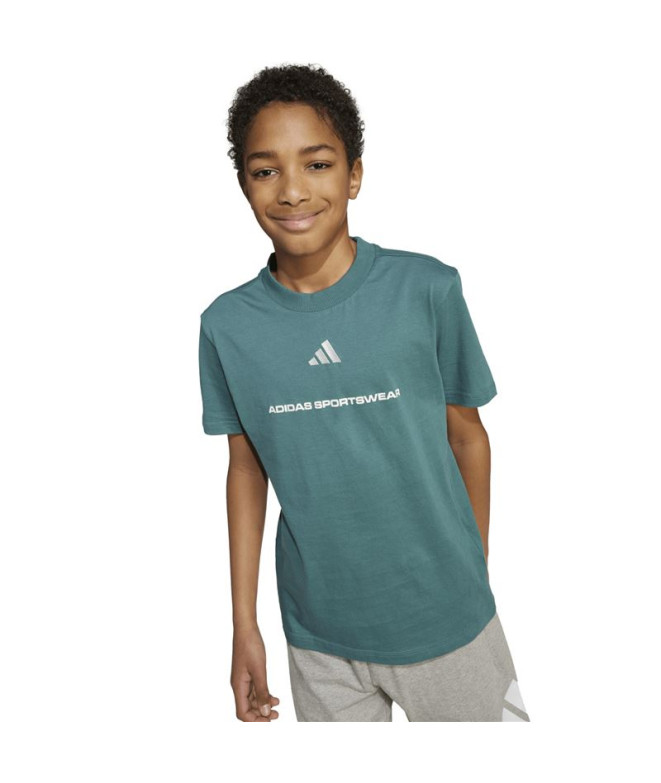 T-shirt adidas Sj Enfant Bleu