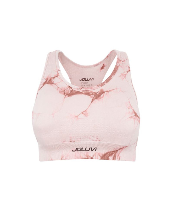 Top de Fitness Joluvi Tie Dye Mulher Rosa Palo...