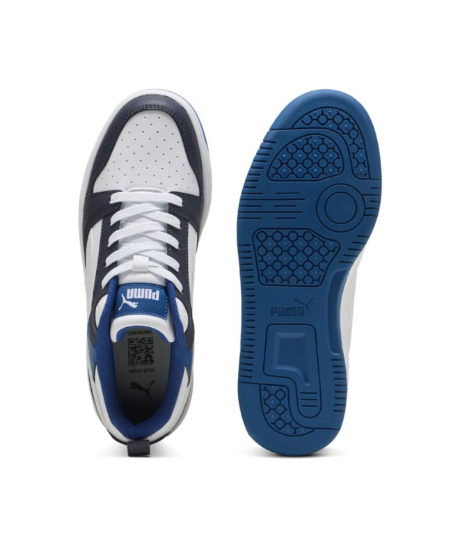 Zapatillas Puma Rebound V6 Lo White-Fea Bebés