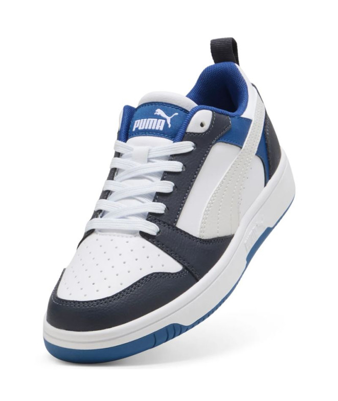 Chaussures Puma Rebound V6 Lo White-Fea Bébés