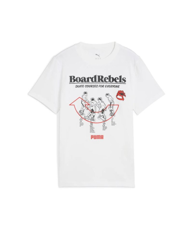 Camiseta Puma Mid90S Graphic I B White Infantil