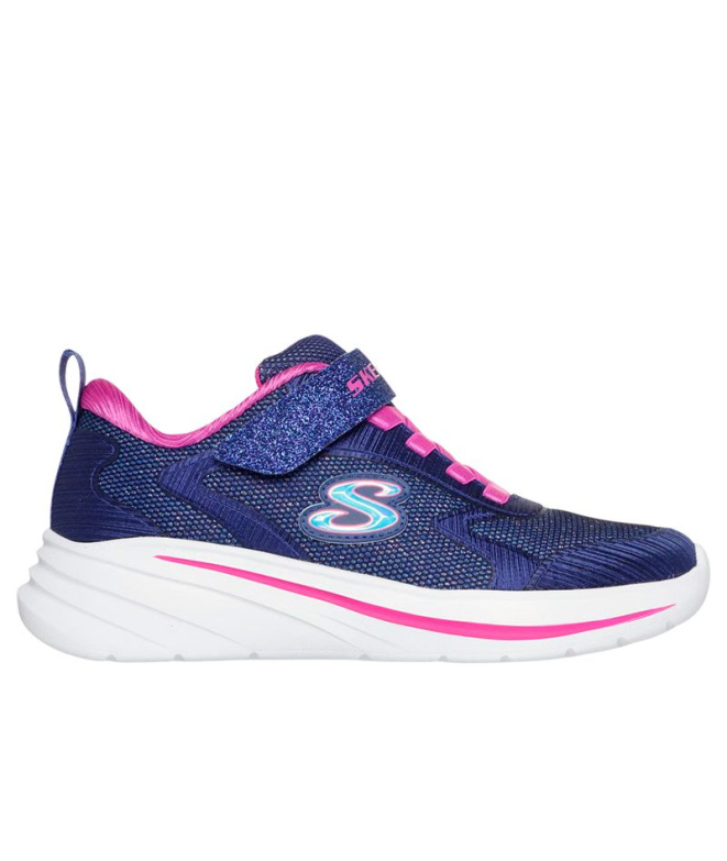 Zapatillas Skechers Wave 92 Navy Knit Niña Azul...
