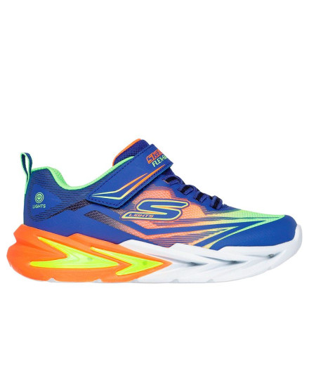Zapatillas Skechers Lights Flex-Glow Ultra Niño Azul/Naranja