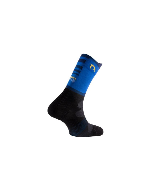 Meias de Running Lurbel Rise Five Preto/Azul Royal