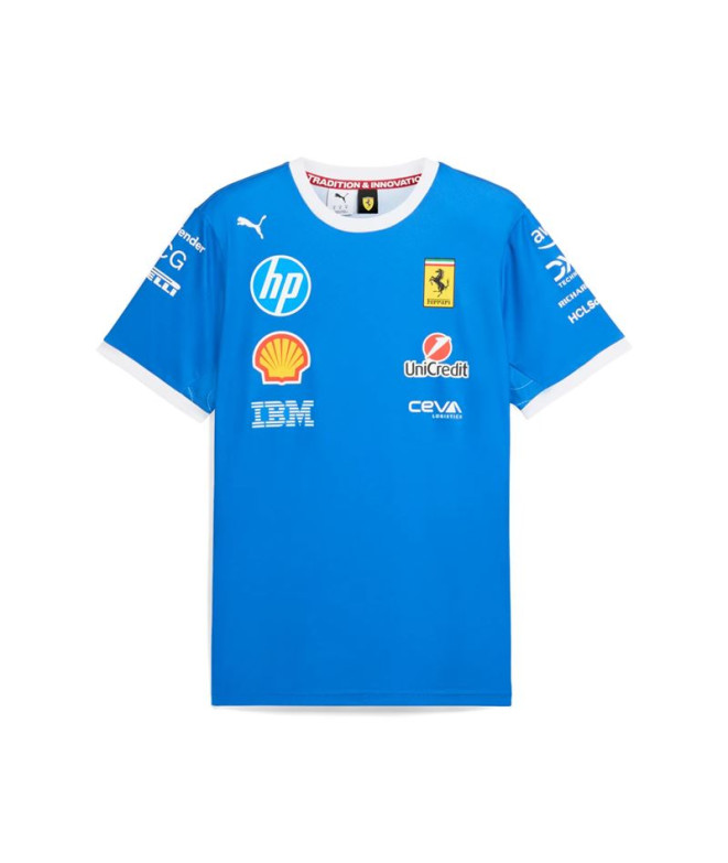 Camiseta Puma Sf Team Monza Ss Sr Blue Hombre
