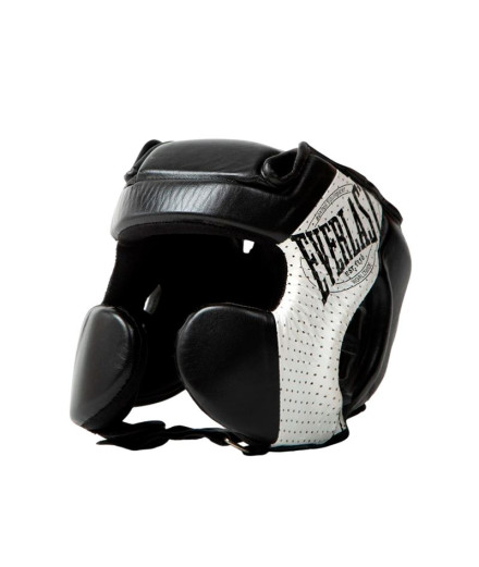 Capacete de Boxe Everlast 1910 Headgear Preto/Branco