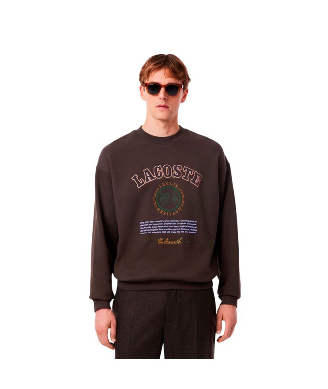 Sweat Lacoste Sweatshirt Homme Porto Marrón
