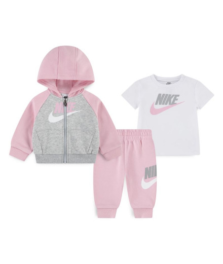 Conjunto Nike Color Blocked Hbr S Infantil Rosa