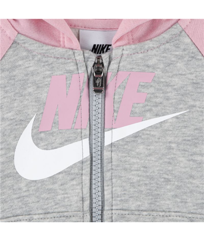 Conjunto Nike Color Blocked Hbr S Infantil Rosa