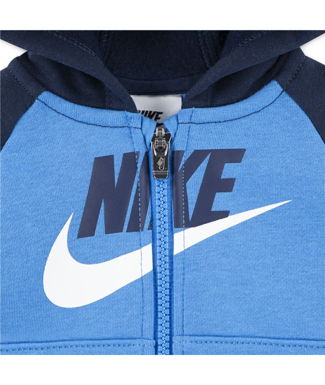 Conjunto Nike Color Blocked Hbr S Infantil Azul...