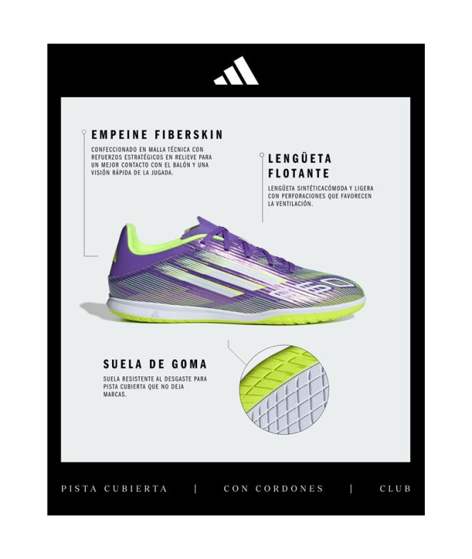 Sapatilhas de Futsal adidas F50 Club em Roxo