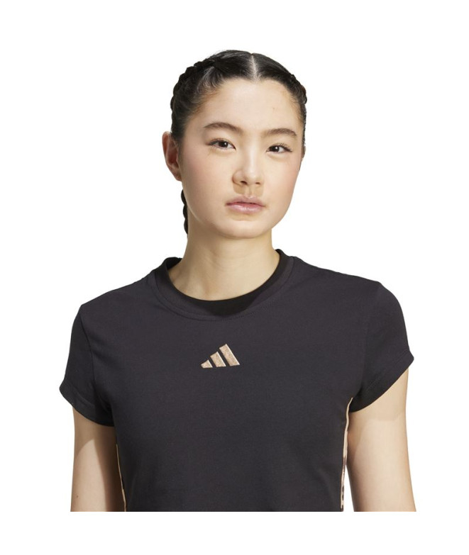 Camiseta adidas Aop Tee Mulher Preto