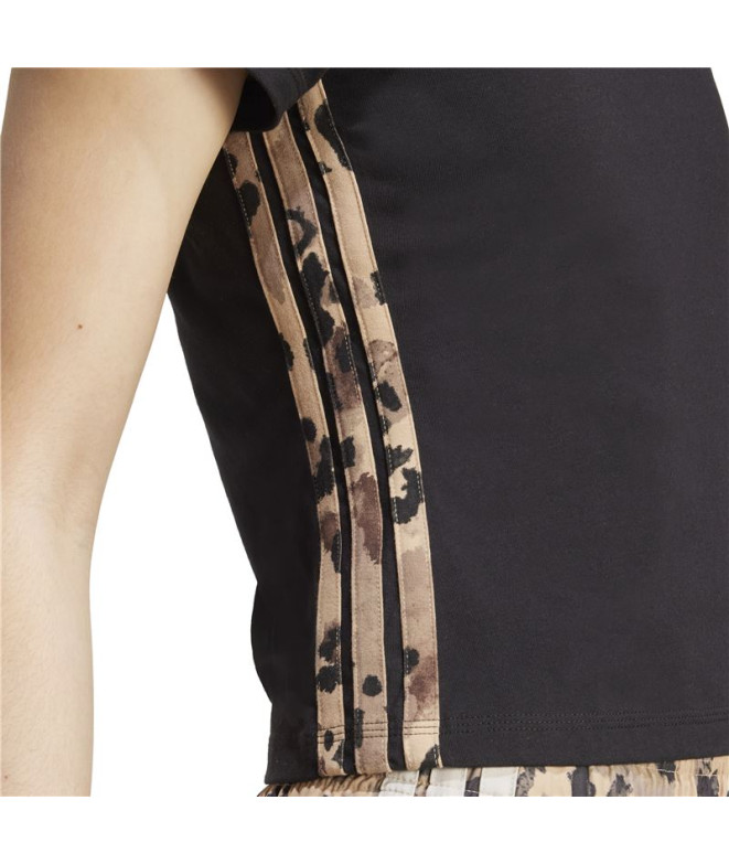 Camiseta adidas Aop Tee Mulher Preto