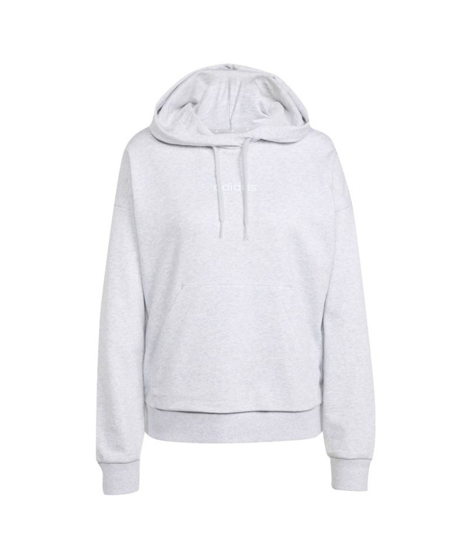 Moletom adidas Linear Ft Hd Mulher Cinza