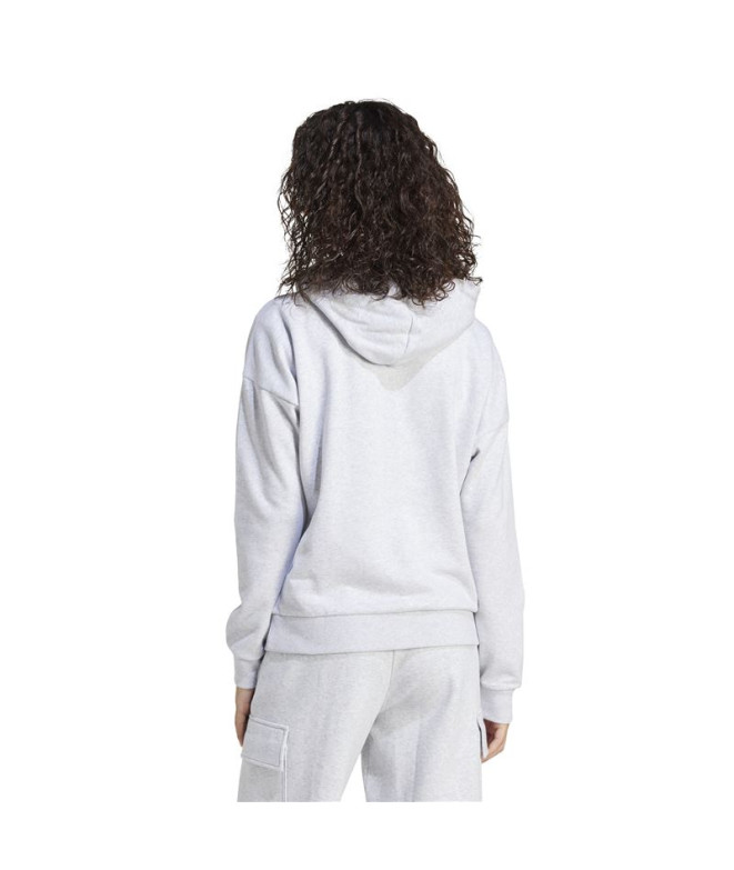 Moletom adidas Linear Ft Hd Mulher Cinza