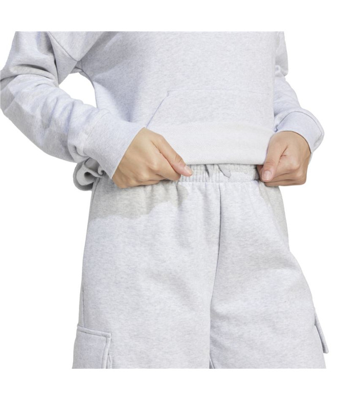 Moletom adidas Linear Ft Hd Mulher Cinza