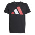 Camiseta adidas Big Logo 160 Infantil Negro/Rojo