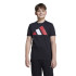 Camiseta adidas Big Logo 160 Infantil Preto/Vermelho