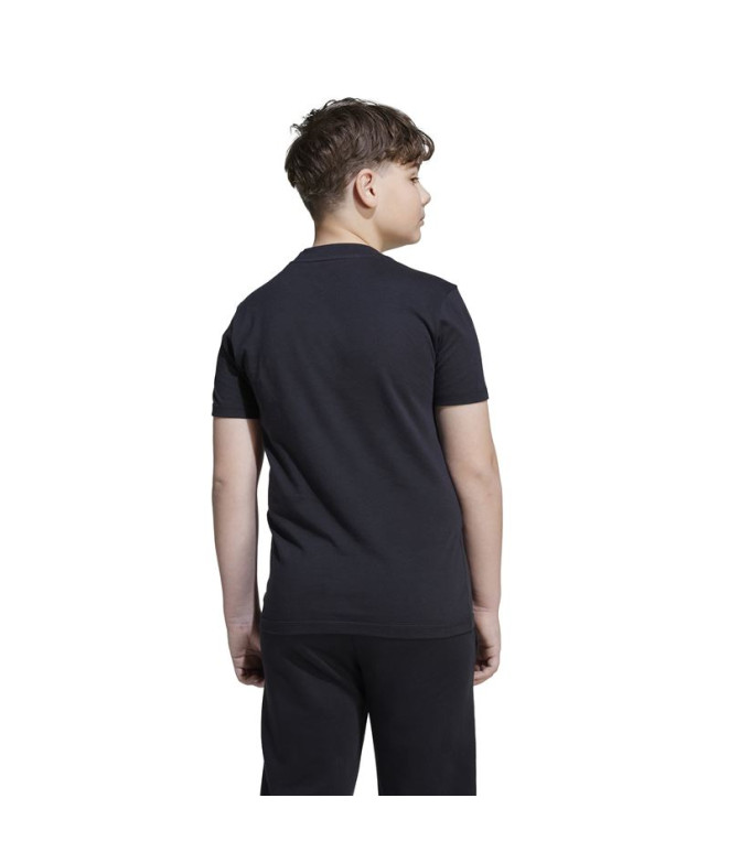 Camiseta adidas Big Logo 160 Infantil Negro/Rojo