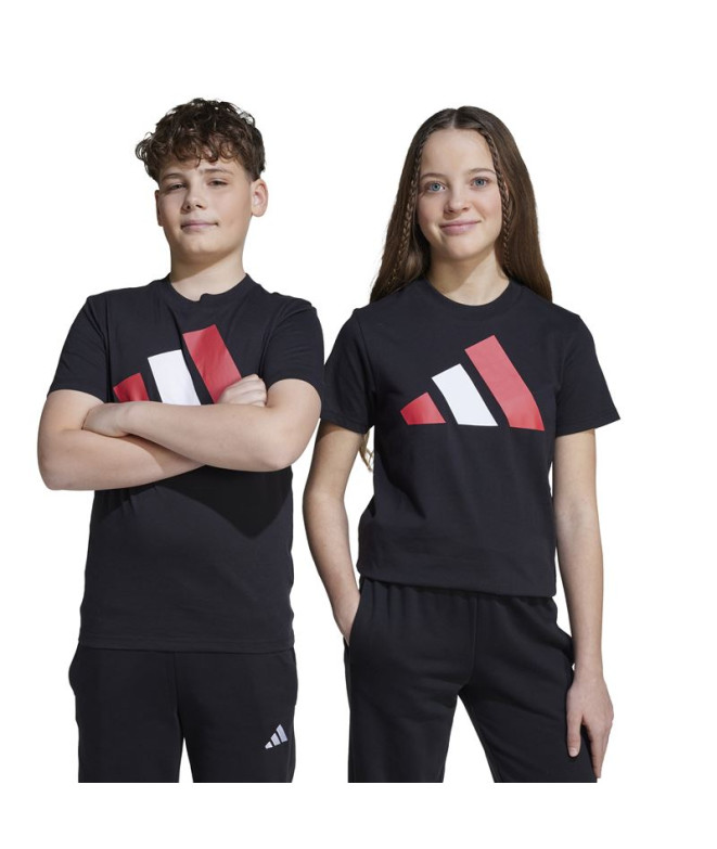 T-shirt adidas Big Logo 160 Enfant Noir/Rouge