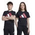 Camiseta adidas Big Logo 160 Infantil Preto/Vermelho