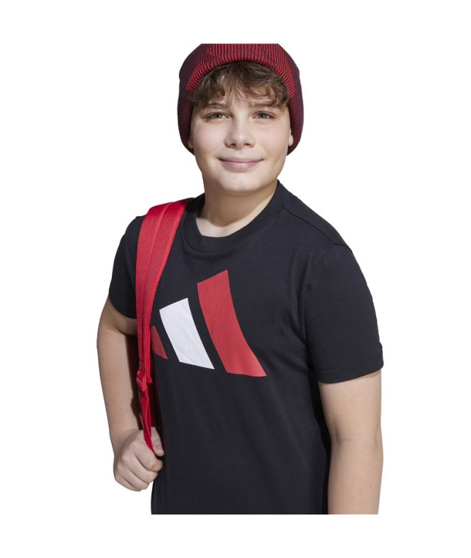 T-shirt adidas Big Logo 160 Enfant Noir/Rouge