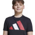 Camiseta adidas Big Logo 160 Infantil Preto/Vermelho