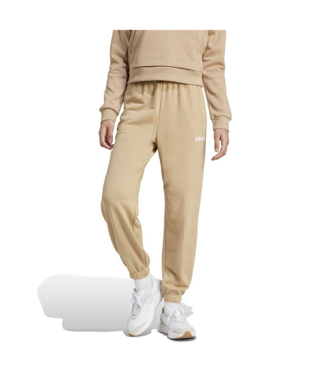 Pantalon adidas Linear Ft Cf Femme Beige/ Blanc