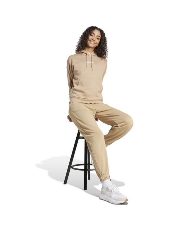 Pantalón adidas Linear Ft Cf Mujer Beige/ Blanco
