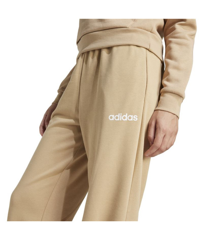 Pantalon adidas Linear Ft Cf Femme Beige/ Blanc