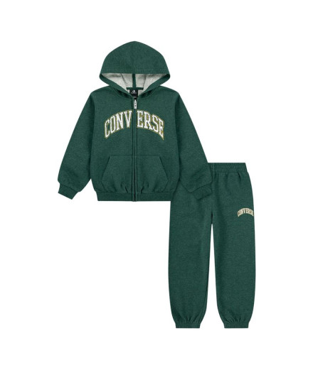 Conjunto Converse Cnvb Heritage Ft Full Zip Set Menino Verde Conjunto Converse Cnvb Heritage Ft Full Zip Set Menino Verde