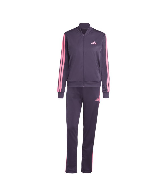 Fato de treino adidas Ess 3 Bandas Ts Mulher Roxo