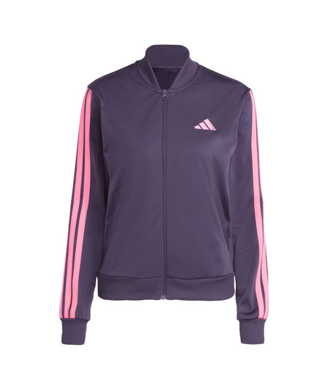 Fato de treino adidas Ess 3 Bandas Ts Mulher Roxo