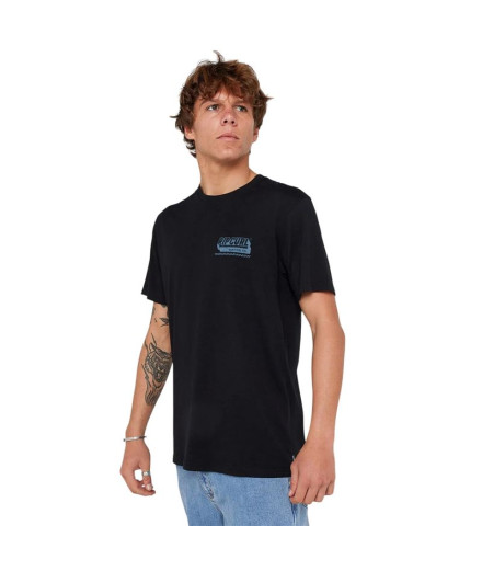 Camiseta Rip Curl Sportline F&B Tee Homem Preto Camiseta Rip Curl Sportline F&B Tee Homem Preto