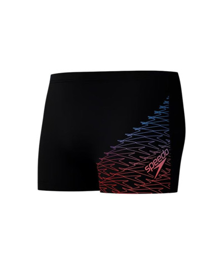 Bañador Speedo Medley Logo Aquashort Hombre Negro/Neon Coral
