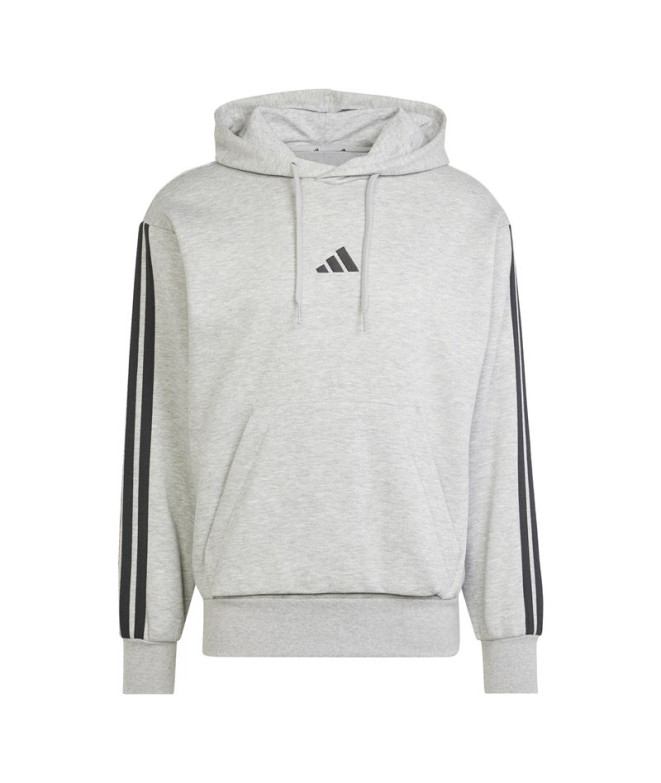Sudadera adidas 3 Bandas Fl Hd Hombre Gris/Negro