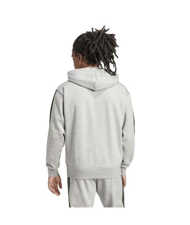 Sudadera adidas 3 Bandas Fl Hd Hombre Gris/Negro