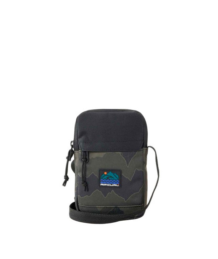 Bandolera Rip Curl Slim Pouch Search Camo Hombre Negro/Oliva