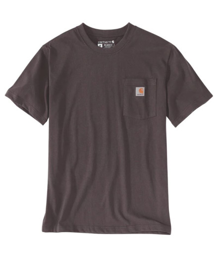 Camiseta Carhartt K87 Pocket S/S Hombre Marrón