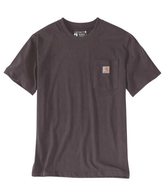 Camiseta Carhartt K87 Pocket S/S Hombre Marrón