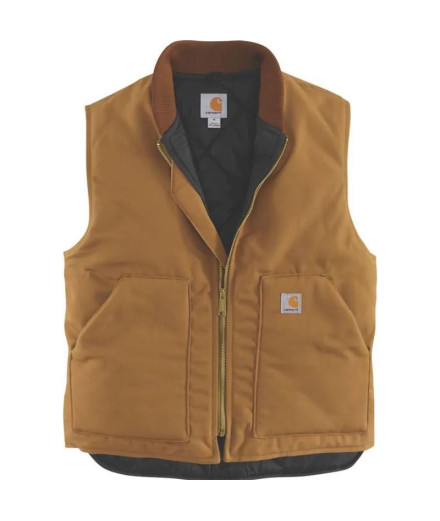 Colete Carhartt V01 Isolado Gola Rib Homem ® Marrom