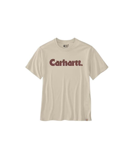 Camiseta Carhartt Logo Gráfico Homem Bege Camiseta Carhartt Logo Gráfico Homem Bege